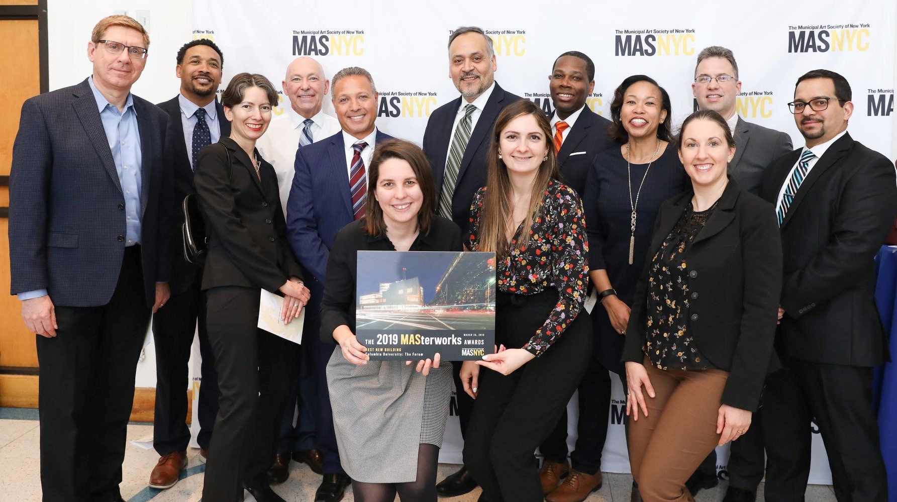 Manhattanville Development Group and The Forum's design team at the MASterworks ceremony.